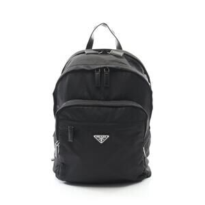 PRADA TESSUTO Backpack Nylon Saffiano Leather Black